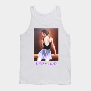 Dancer woman girl at exercise bar Tank Top